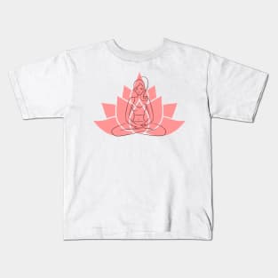 Lotus Yoga Lover Meditation Kids T-Shirt